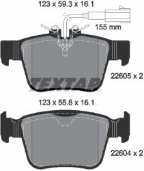 TEXTAR Set Placute Frana, Frana Disc 2260501 Alfa Romeo Giulia/Stelvio Maserati Levante (2260501)