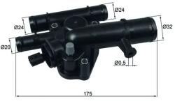 MAHLE Termostat, Lichid Racire Ti24389 Renault Megane/Megane Ii/Megane Iii/Scénic Ii (TI24389)