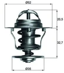MAHLE Termostat, Lichid Racire Tx1288D Ford C-Max/Cougar/Courier Pick-Up/Econovan/Puma (TX1288D)