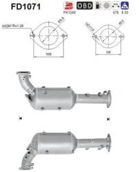 AS Filtru Funingine/Particule, Sist. De Esapament Fd1071 Nissan Navara Np300