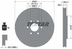 TEXTAR Disc Frana 92164405 Nissan Navara/Navara Np300/Navara Np300 Pick-Up/Xterra