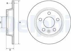 DELPHI Disc Frana Bg3026 Ford Galaxy I/Galaxy Mk I Seat Alhambra Vw Sharan