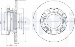 DELPHI Disc Frana Bg4008 Ford Transit/Transit Tourneo (BG4008)