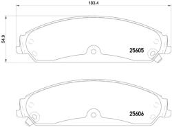 BREMBO Set Placute Frana, Frana Disc P23149 Chrysler 200/300C Chrysler (Bbdc) 300C