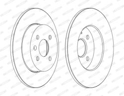 FERODO Disc Frana Ddf1313C Opel Astra H Twintop/Combo/Corsa C/Meriva A