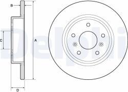 DELPHI Disc Frana Bg4807C Nissan Qashqai Ii/X-Trail Iii Renault Captur Ii/Kadjar (BG4807C)