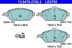ATE Set Placute Frana, Frana Disc 13.0470-2792.2 Mercedes-Benz C-Class/E-Class (13.0470-2792.2)