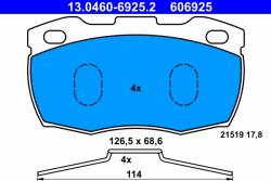 ATE Set Placute Frana, Frana Disc 13.0460-6925.2 Land Rover 110/127/90 I/Defender (13.0460-6925.2)