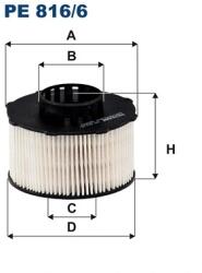FILTRON Filtru Combustibil Pe816/6 Citroën Berlingo/C-Elysee/C3 Aircross Ii/C3 Iii/C4 X
