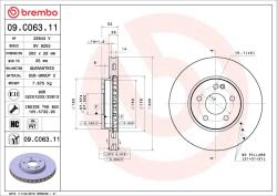 BREMBO Disc Frana 09. C063.11 Mercedes-Benz Marco Polo/Vito/Vito Mixto (09.C063.11)