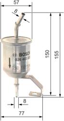 Bosch Filtru Combustibil F026403026 Toyota Fortuner/Hilux Vii/Hilux Vii Pick-Up (F026403026)