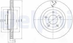 DELPHI Disc Frana Bg4246 Chrysler 200/Sebring Citroën C4 Aircross Dodge Avenger/Caliber (BG4246)