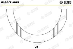 GLYCO Saiba Distantier, Arbore Cotit A180/2.005 Anadol A2/Sv 1600 Caterham Seven
