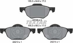 TEXTAR Set Placute Frana, Frana Disc 2372001 Honda Accord Vii