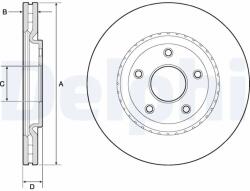 DELPHI Disc Frana Bg4759C Chrysler Pacifica/Voyager V Dodge Journey Fiat Freemont (BG4759C)