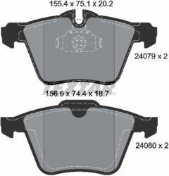 TEXTAR Set Placute Frana, Frana Disc 2407903 Jaguar S-Type Ii/Xf I/Xj/Xk Ii
