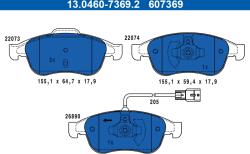 ATE Set Placute Frana, Frana Disc 13.0460-7369.2 Mercedes-Benz Citan/T-Class