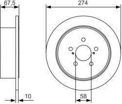 Bosch Disc Frana 0986479A82 Subaru Legacy Iv/Outback