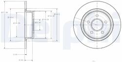 DELPHI Disc Frana Bg3873 Ford Tourneo Connect/Transit Connect (BG3873)