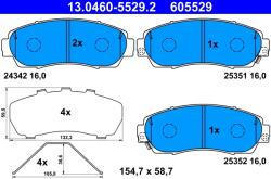 ATE Set Placute Frana, Frana Disc 13.0460-5529.2 Honda Cr-V V/Zr-V