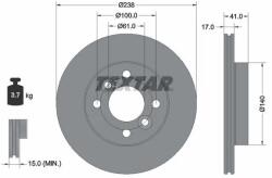 TEXTAR Disc Frana 92350903 Dacia Spring Renault Kwid Renault (Dfac) K-Ze