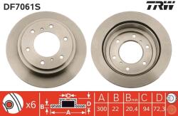 TRW Disc Frana Df7061S Mitsubishi Pajero/Pajero Ii/Pajero Iii/Pajero Iii Canvas Top