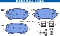 ATE Set Placute Frana, Frana Disc 13.0470-2649.2 Ford Puma (13.0470-2649.2)