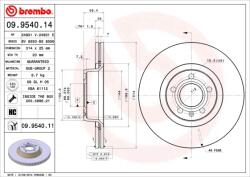 BREMBO Disc Frana 09.9540. 11 Audi A6 C6 Audi (Faw) A6L C6 (09.9540.11)
