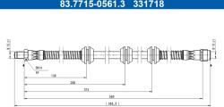 ATE Furtun Frana 83.7715-0561.3 Mercedes-Benz E-Class/E-Class T-Model