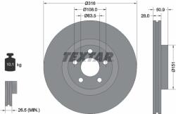 TEXTAR Disc Frana 92317203 Ford Galaxy Iii/Galaxy Mk Iii/S-Max Ford (Changan) Taurus (92317203)