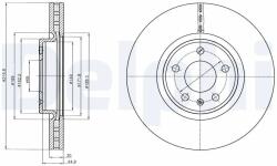 DELPHI Disc Frana Bg4346C Audi A4 B8/A5/A6 C7/A7/Q5 (BG4346C)