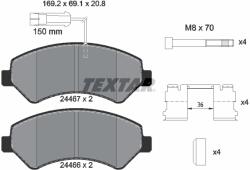 TEXTAR Set Placute Frana, Frana Disc 2446705 Citroën Jumper Ii Fiat Ducato Opel Movano C