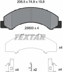 TEXTAR Set Placute Frana, Frana Disc 2580001 Isuzu Elf/Elf Mk 6/Grafter/N Toyota Dyna