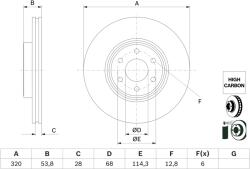 Bosch Disc Frana 0986479H29 Mercedes-Benz X-Class