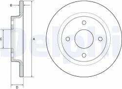 DELPHI Disc Frana Bg4954C Ford Fiesta Vii (BG4954C)