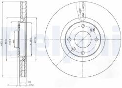 DELPHI Disc Frana Bg4166 Citroën C4/C4 I/C4 Ii/C4 Iii/Ds4/Ds5 Ds Ds 3 / Ds 3 Crossback