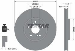 TEXTAR Disc Frana 92194900 Honda Accord Ix/Accord Viii (92194900)