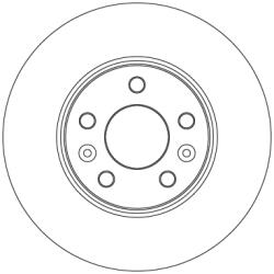 TRW Disc Frana Df4615 Alpine A110 Ii Mercedes-Benz Citan Nissan Qashqai Iii/Townstar