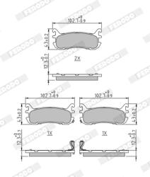 FERODO Set Placute Frana, Frana Disc Fdb1012 Mazda 323 C V/323 F V/323 P V/323 S V