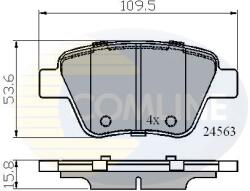 COMLINE Set Placute Frana, Frana Disc Cbp02022 Audi A1/A3 Seat Leon Skoda Octavia Ii/Yeti