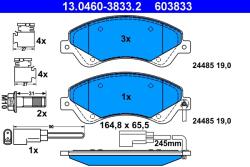 ATE Set Placute Frana, Frana Disc 13.0460-3833.2 Ford Transit/Transit Tourneo (13.0460-3833.2)