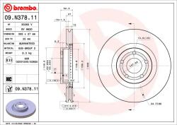 BREMBO Disc Frana 09. N378.11 Ford Focus Iv/Kuga Iii (09.N378.11)