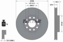 TEXTAR Disc Frana 92121005 Skoda Superb I Vw Passat B5.5