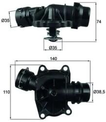 MAHLE Termostat, Lichid Racire Ti23388 Bmw 3/5/7/X5 Land Rover Range Rover Iii