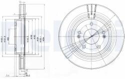 DELPHI Disc Frana Bg3860 Hyundai Santa Fé I/Santa Fé Ii (BG3860)