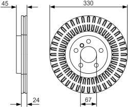 Bosch Disc Frana 0986479C94 Bmw 1/2 Active/2 Gran/2 Gran Tourer/5/X1/X2