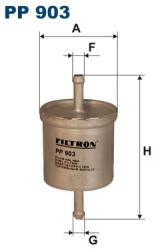 FILTRON Filtru Combustibil Pp903 Ford Maverick Infiniti G20/I30/M30/Q45 I/Q45 Ii/Qx4 (PP903)