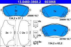 ATE Set Placute Frana, Frana Disc 13.0460-3868.2 Toyota Auris/Corolla