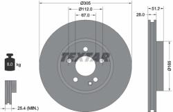 TEXTAR Disc Frana 92296705 Mercedes-Benz Gla-Class Mercedes-Benz (Bbdc) Gla