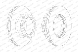 FERODO Disc Frana Fcr147A Man Hocl/M 2000 L/M 2000 M/Tgm I/Tgm Ii/Tgs I/Tgx I (FCR147A)